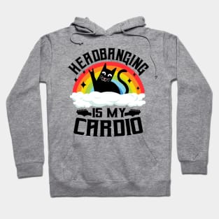 Headbanging Is My Cardio Cat Rainbow Heavy Metal Cats Hoodie